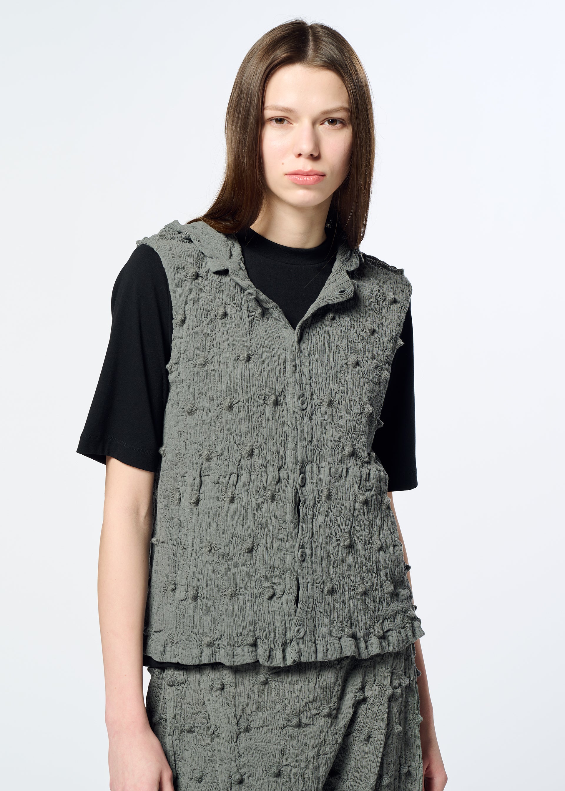 KYO CHIJIMI SQUARE EMB、ウィメンズ_トップス_トップ、着用画像4