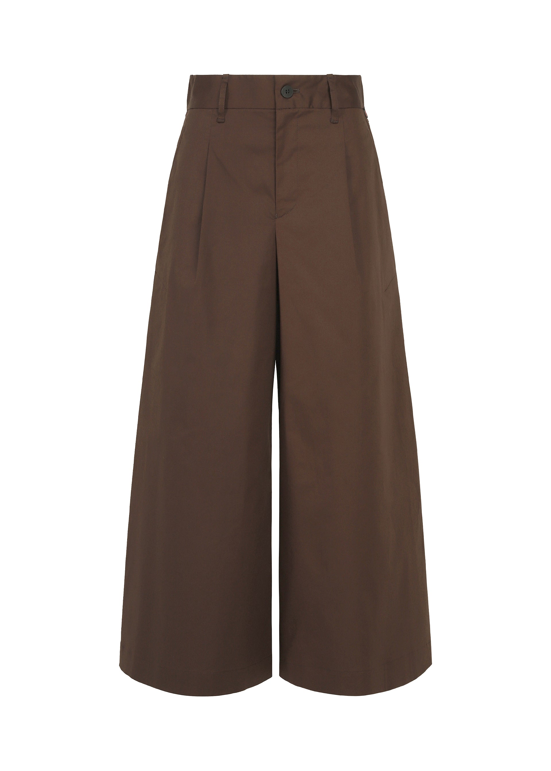 COTTON STRETCH BOTTOM、ウィメンズ_パンツ、ブラウン
