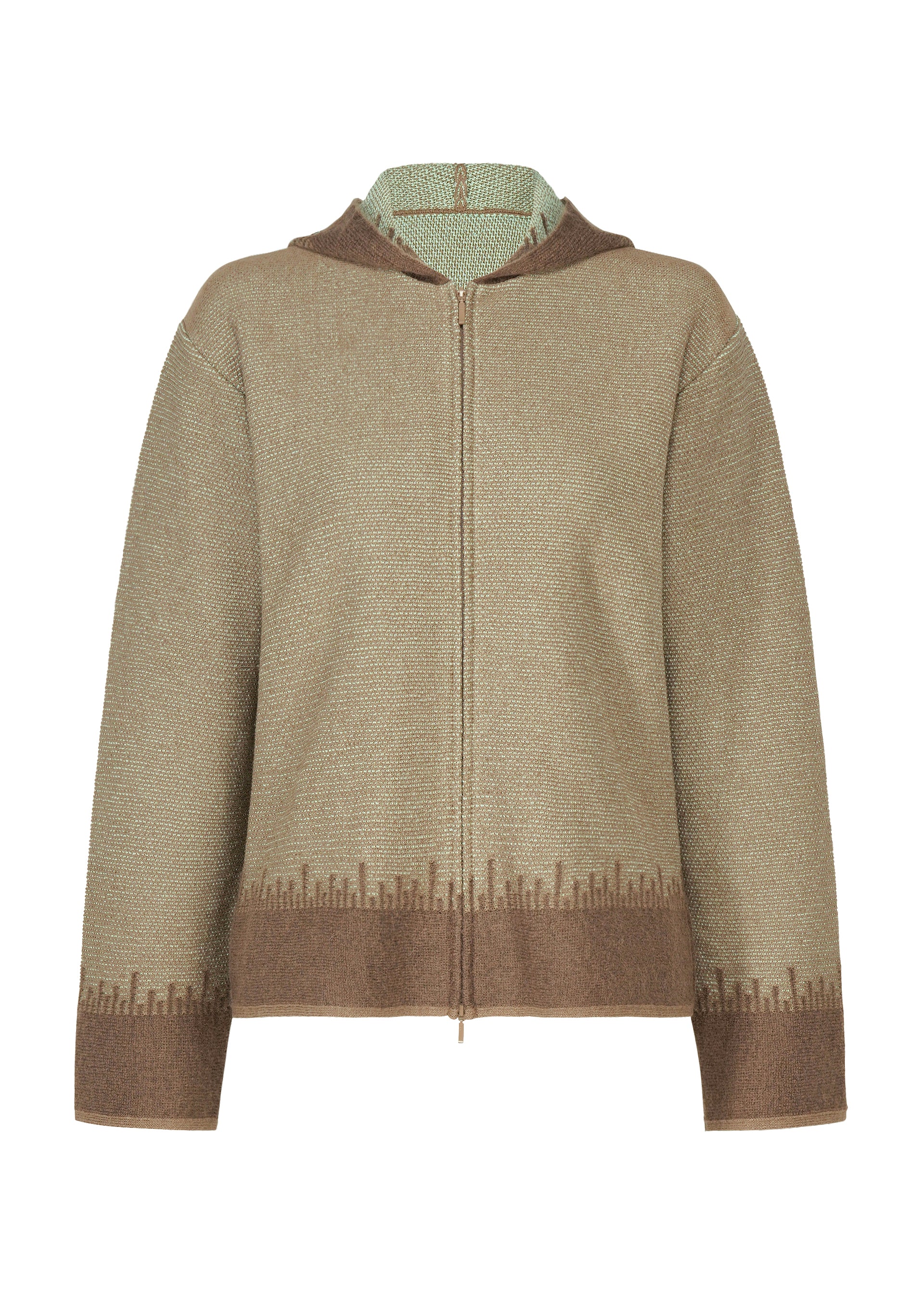 JAGGED HEM、ウィメンズ_トップス_カーディガン、ブラウン