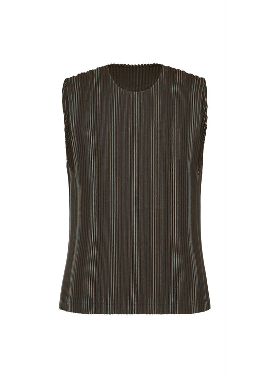 TWEED PLEATS、メンズ_トップス_ベスト、ブラウン