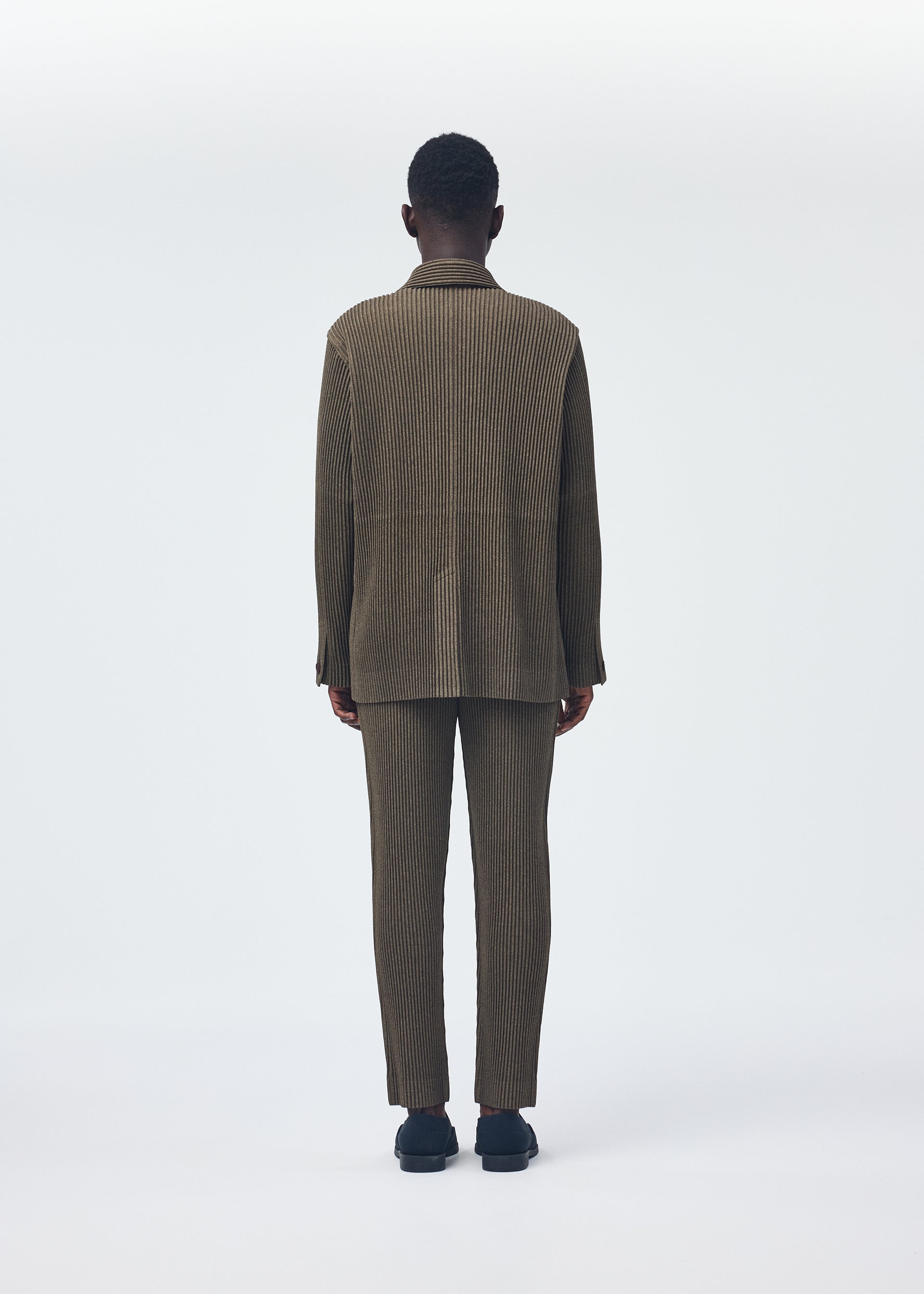 HOMMEPLISSE ISSEY MIYAKE WOOL LIKEコート緑系3 ISSEY MIYAKE MEN / IM MEN スタイリング1368 | ブランド古着屋プレイ