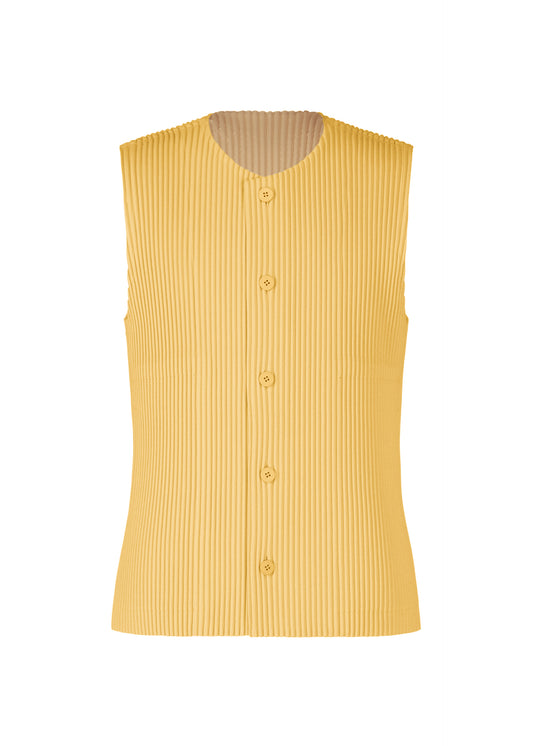 KERSEY PLEATS、メンズ_トップス_ベスト、イエロー