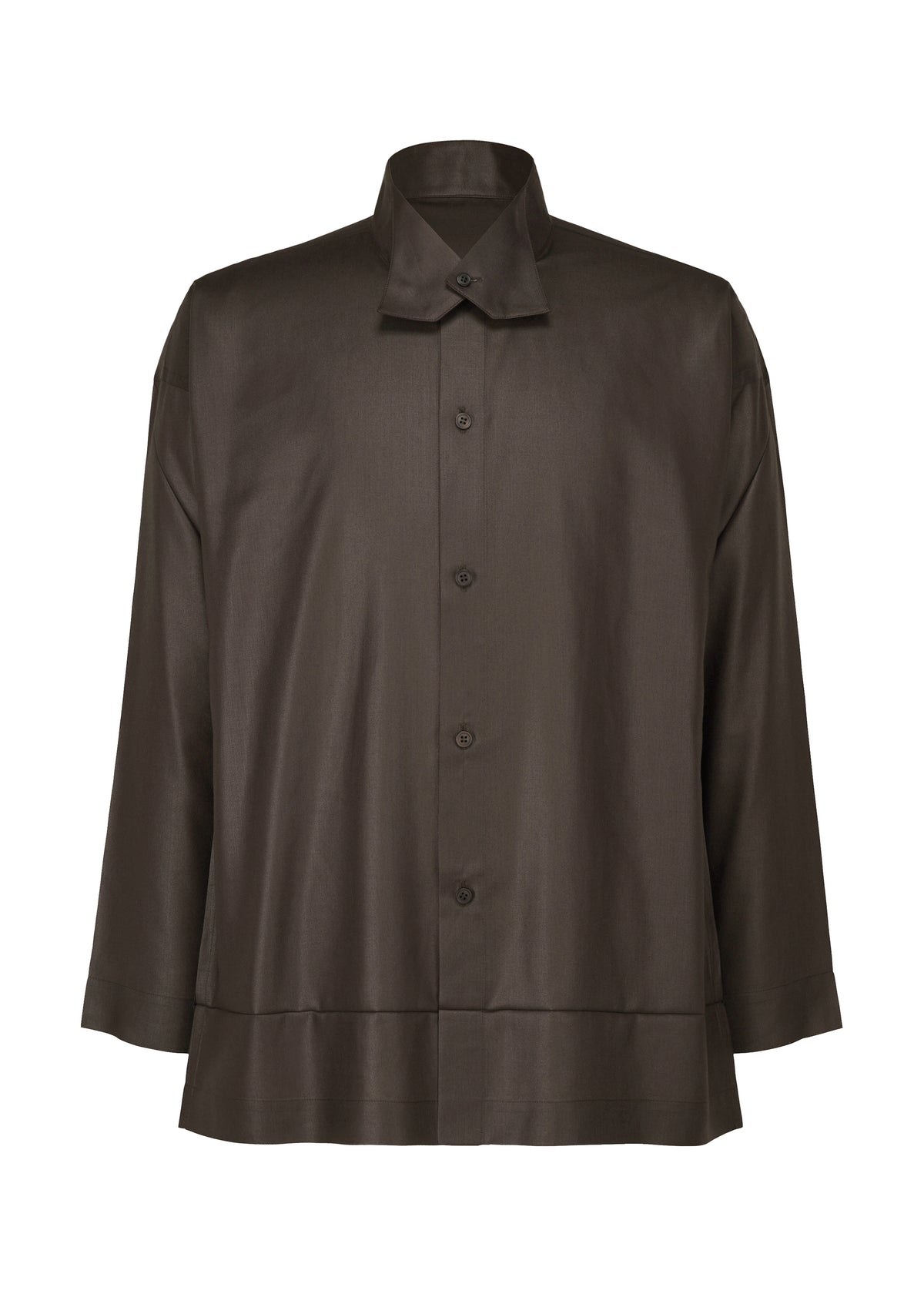 PRESS SHIRT、メンズ_トップス_シャツ、ブラウン