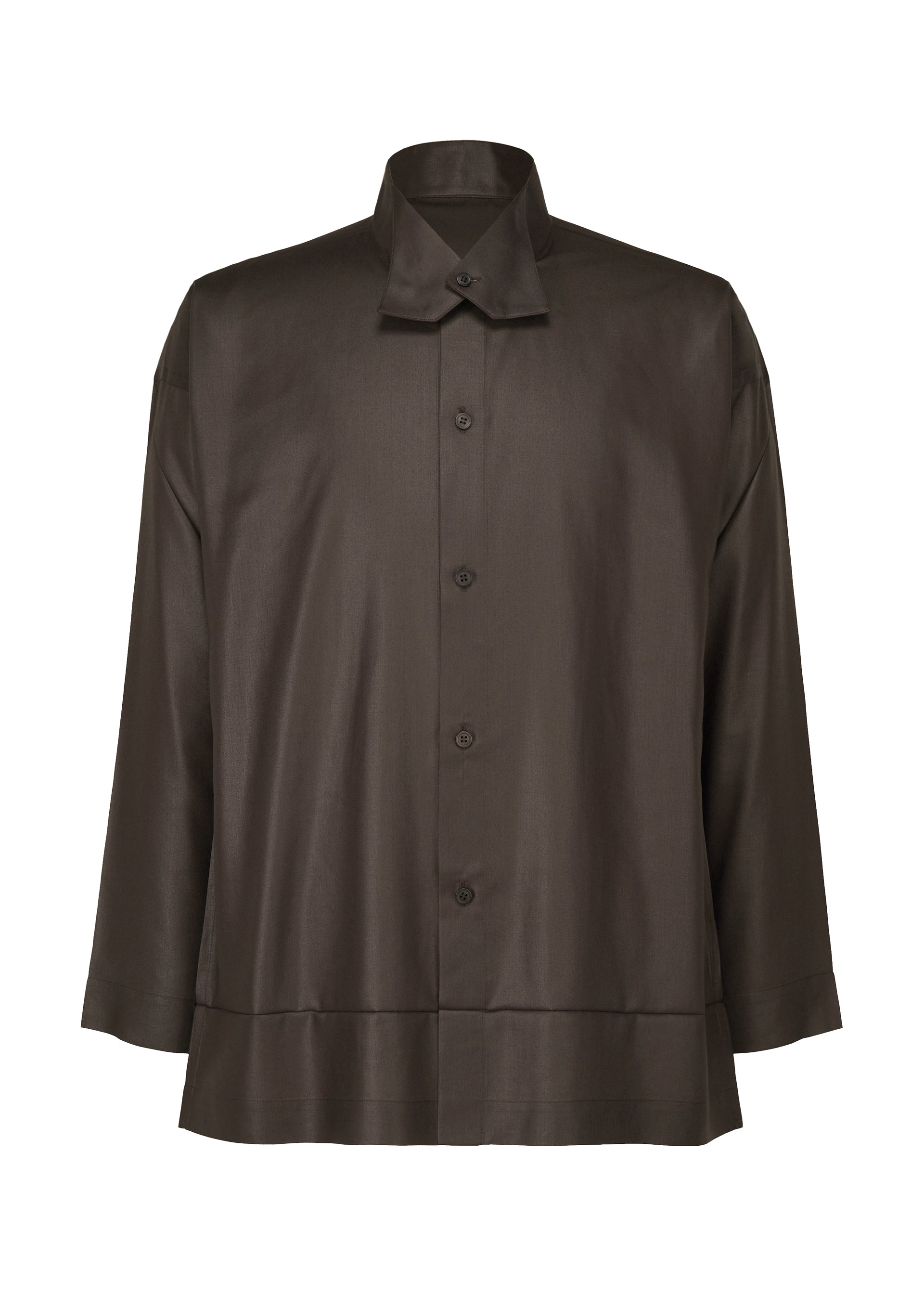 PRESS SHIRT、メンズ_トップス_シャツ、ブラウン