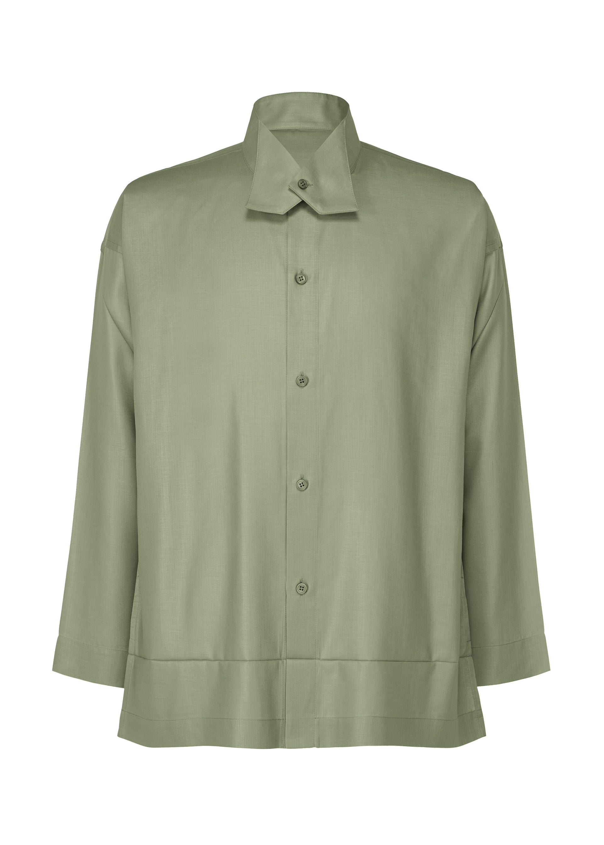 PRESS SHIRT、メンズ_トップス_シャツ、カーキ