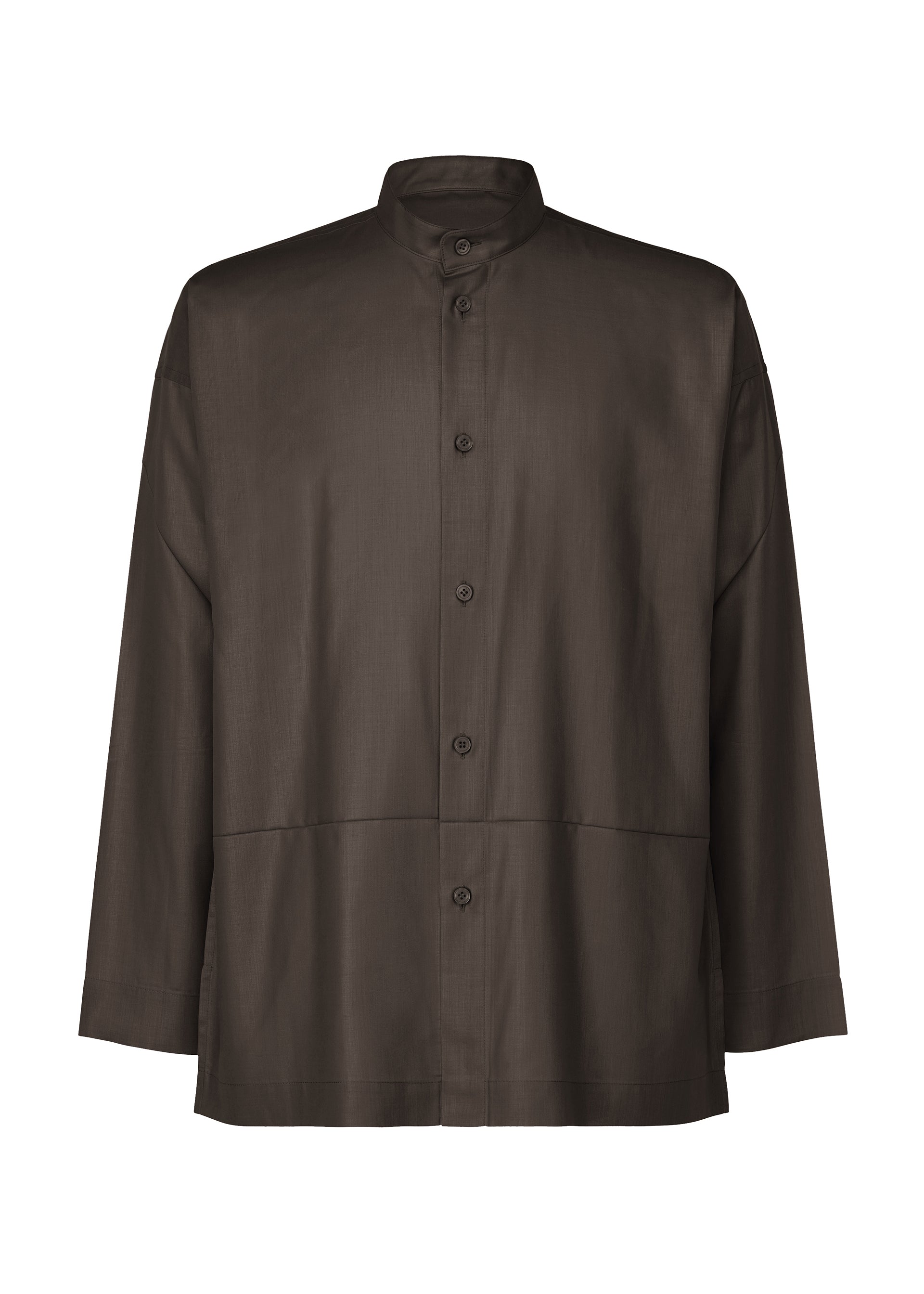 PRESS SHIRT、メンズ_トップス_シャツ、ブラウン