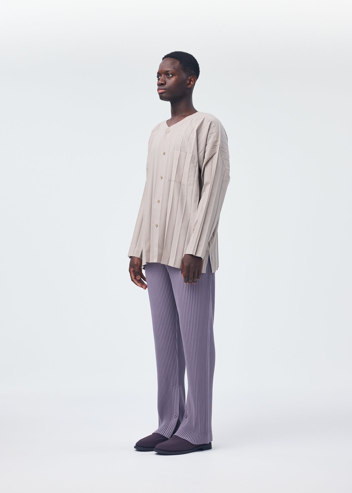 PLEATS BOTTOMS 1、メンズ_パンツ、着用画像2