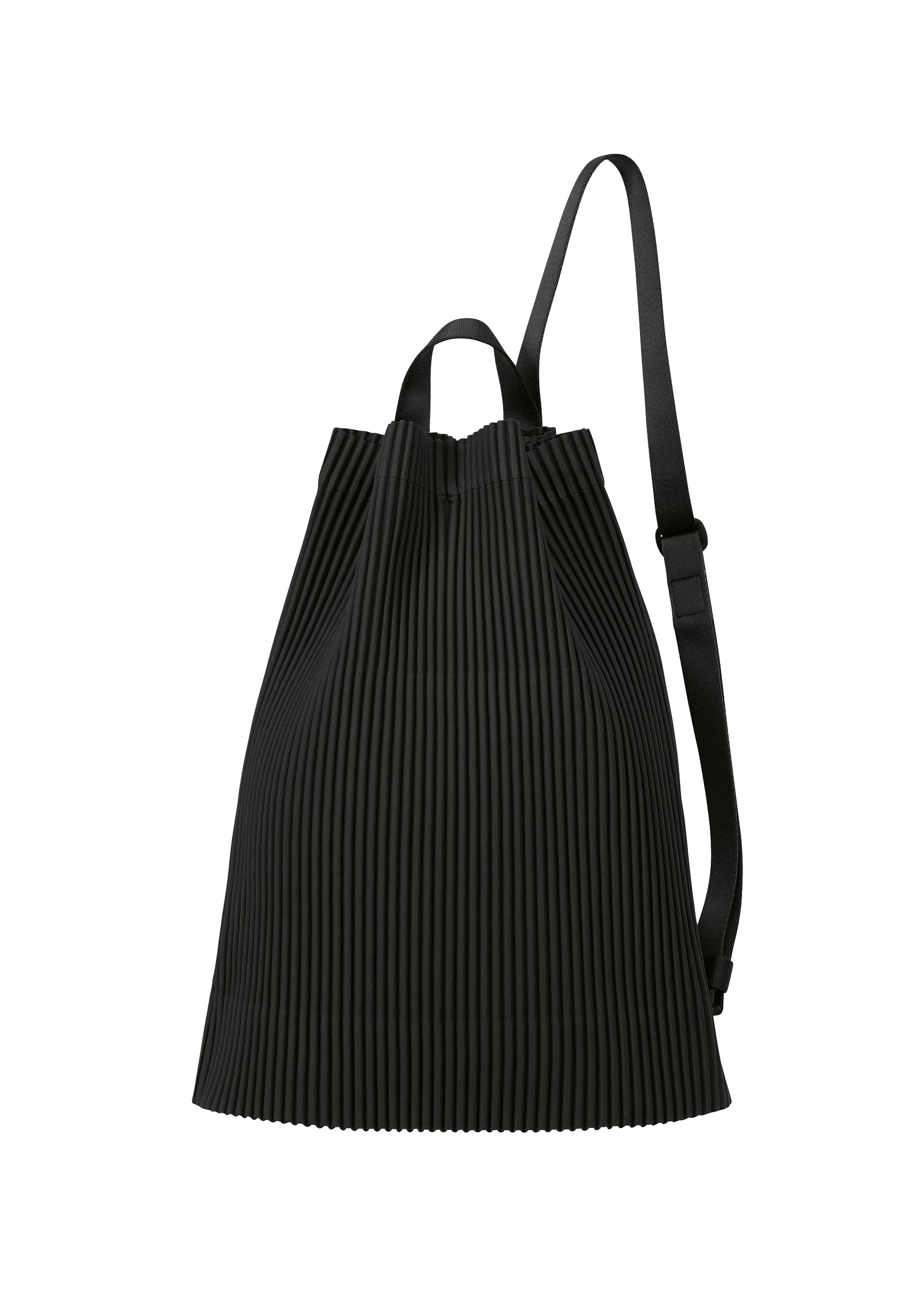 DRAWSTRING PLEATS BAG、バッグ&財布_ショルダーバッグ、ブラック