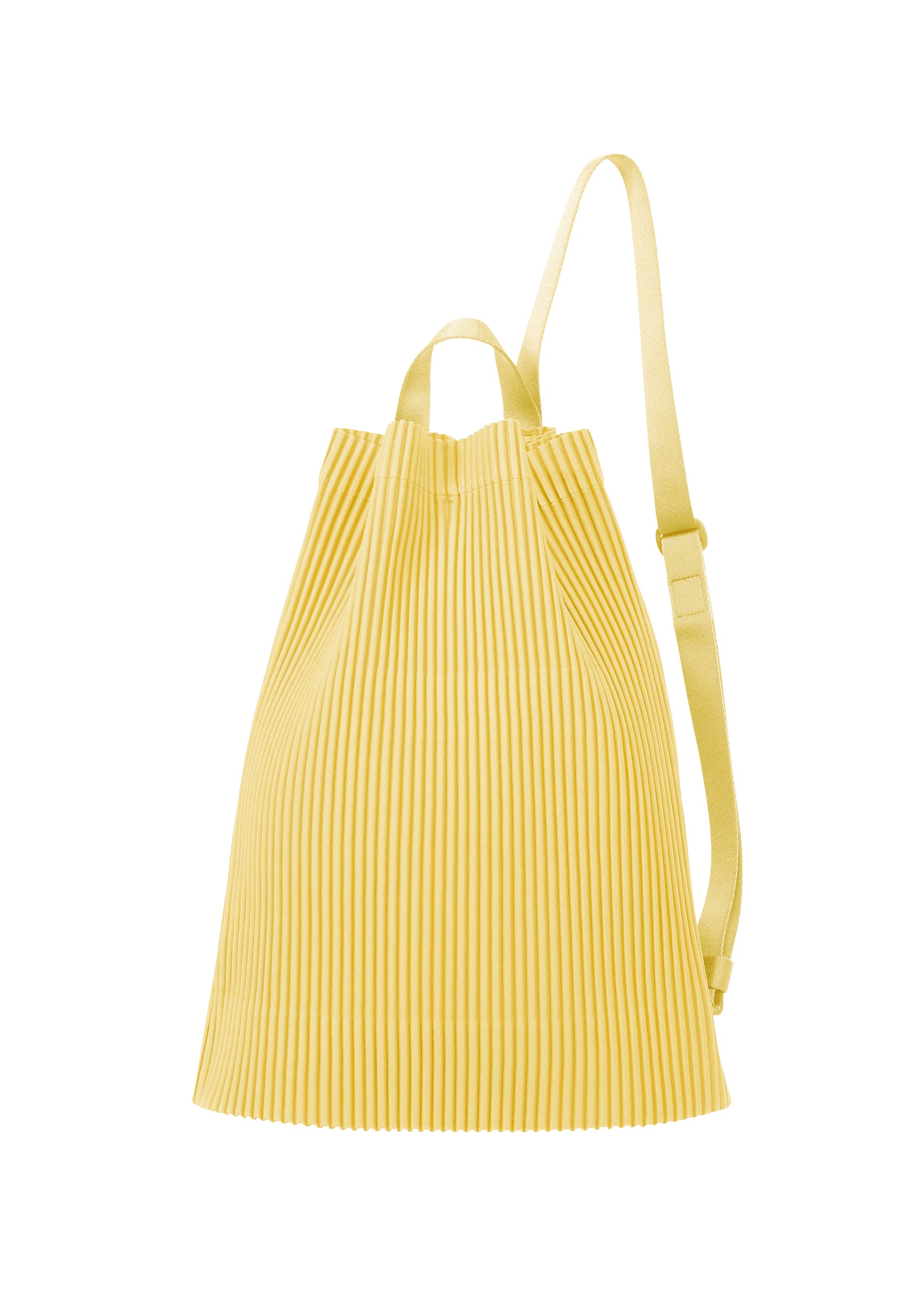 DRAWSTRING PLEATS BAG、バッグ&財布_ショルダーバッグ、イエロー