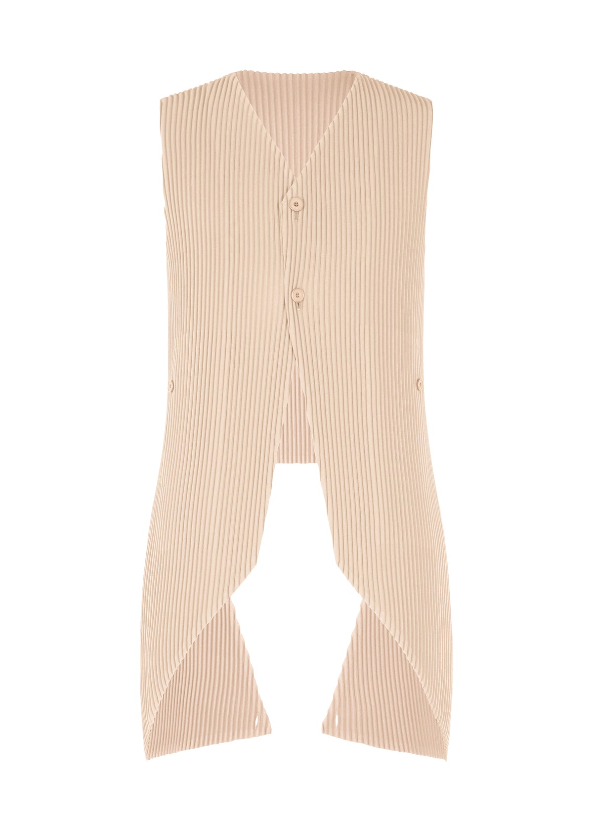 TUXEDO PLEATS、メンズ_トップス_ベスト、ベージュ