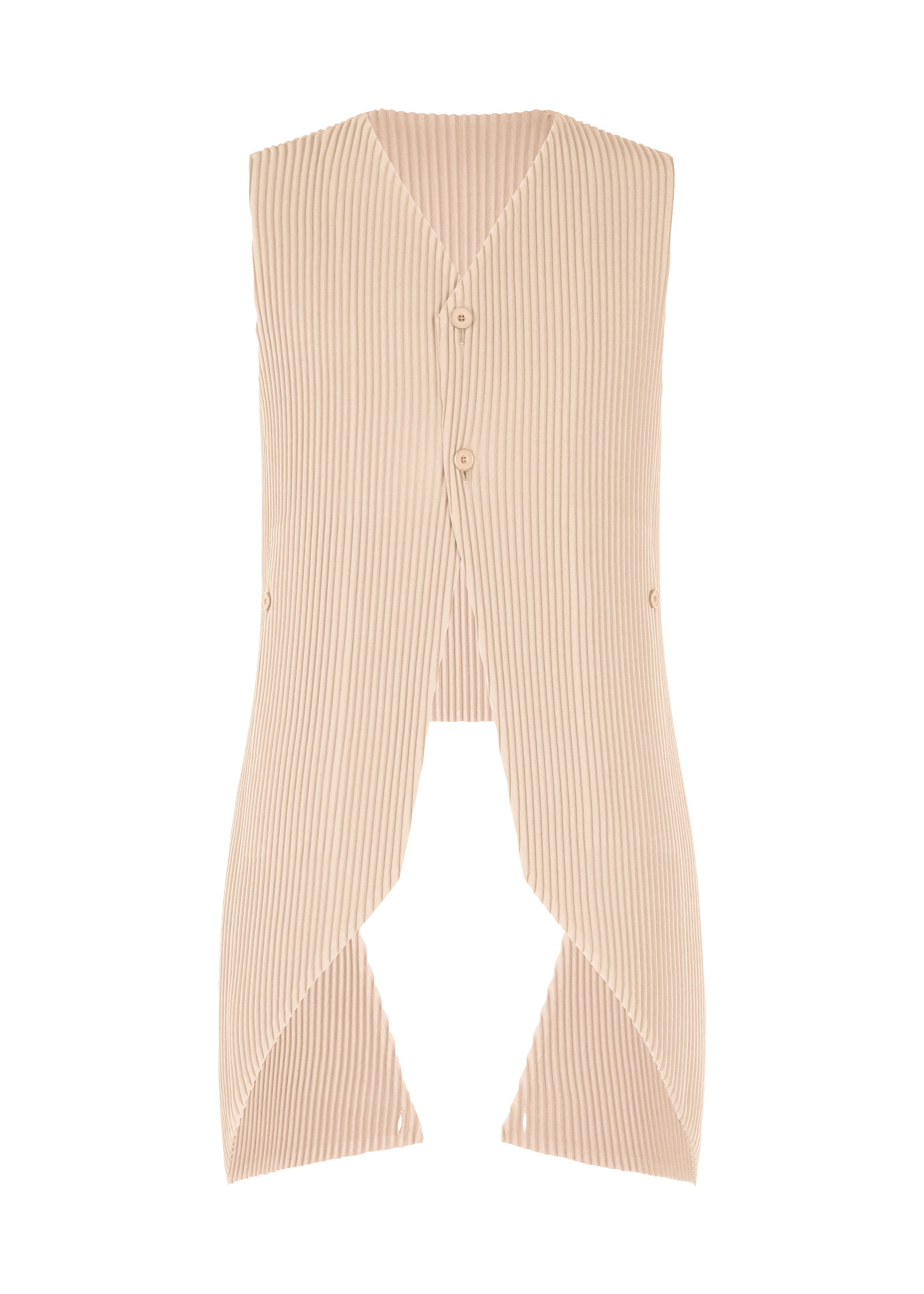 TUXEDO PLEATS、メンズ_トップス_ベスト、ベージュ