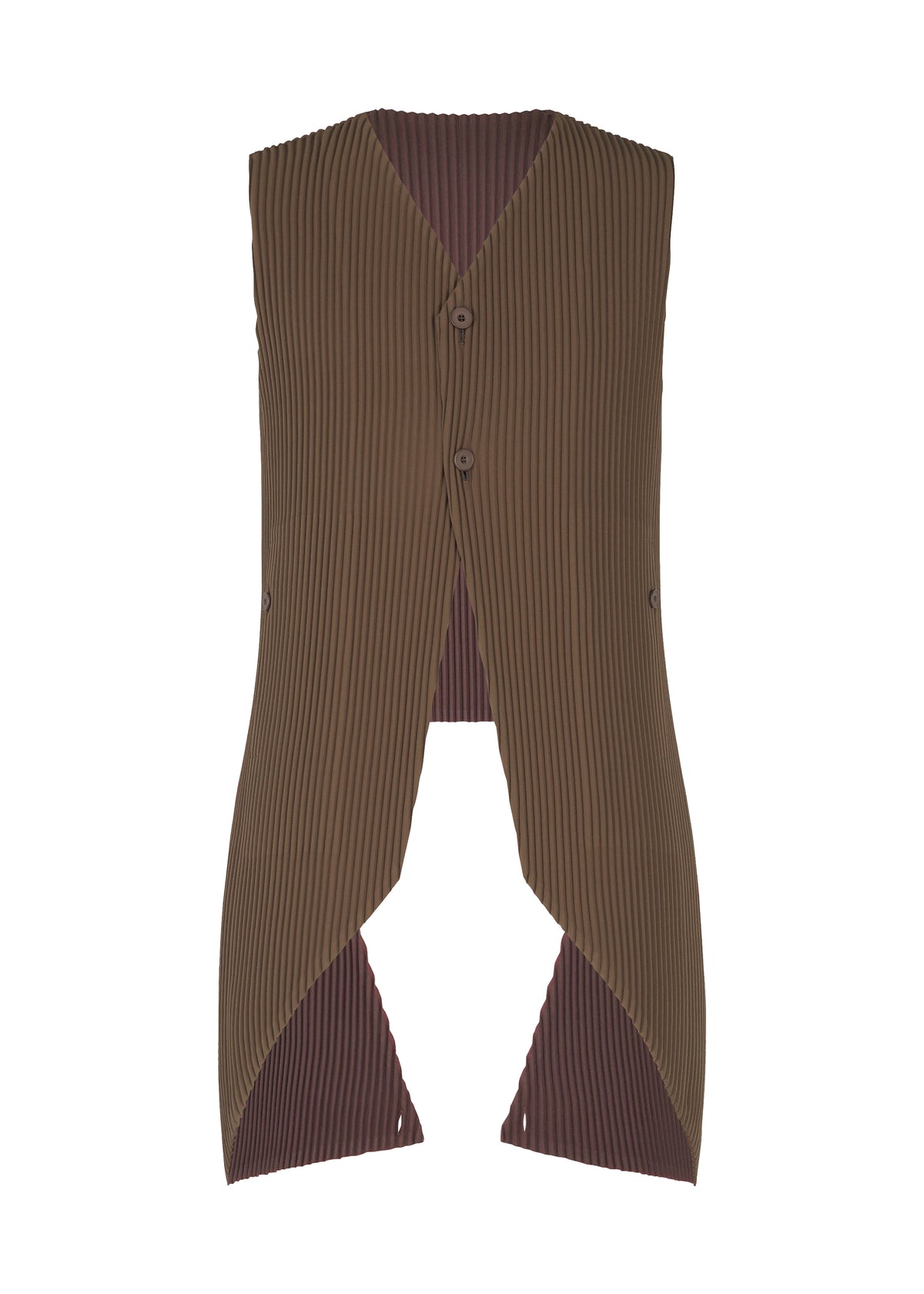 TUXEDO PLEATS、メンズ_トップス_ベスト、ブラウン