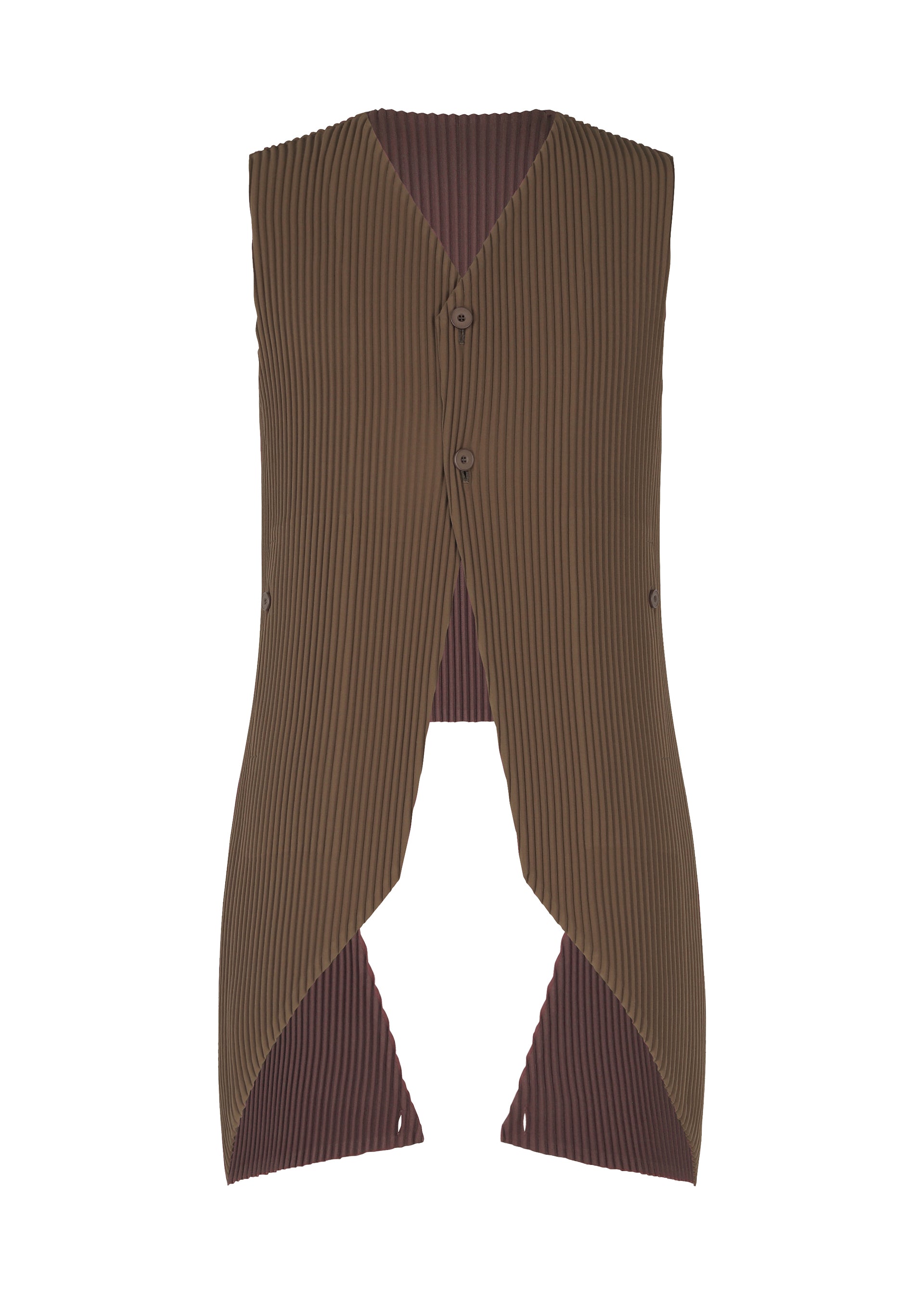TUXEDO PLEATS、メンズ_トップス_ベスト、ブラウン