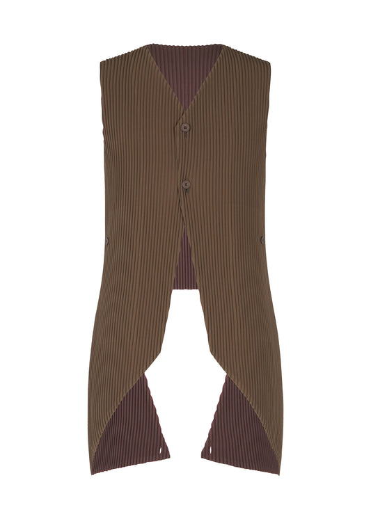 TUXEDO PLEATS、メンズ_トップス_ベスト、ブラウン