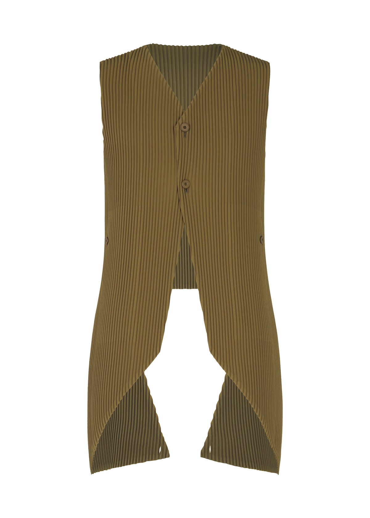 TUXEDO PLEATS、メンズ_トップス_ベスト、カーキ