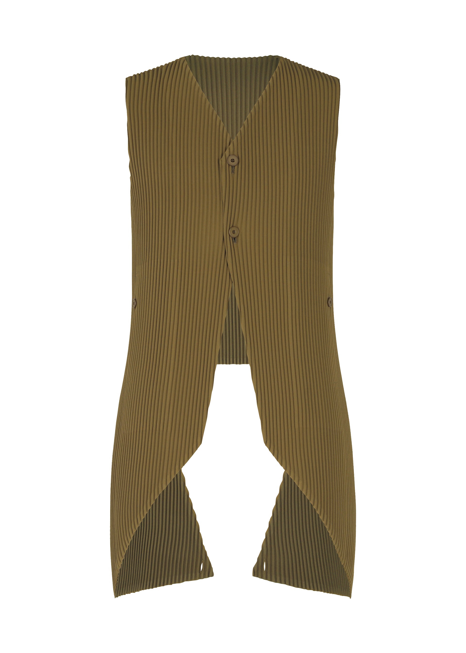 TUXEDO PLEATS、メンズ_トップス_ベスト、カーキ