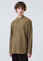 EMBROIDERY PRESS SHIRT、メンズ_トップス_シャツ、着用画像2