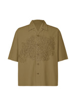 EMBROIDERY PRESS SHIRT、メンズ_トップス_シャツ、カーキ