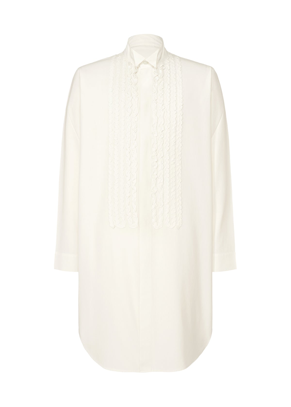 EMBROIDERY PRESS SHIRT、メンズ_トップス_シャツ、ホワイト