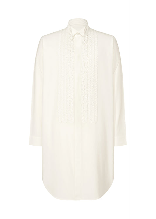 EMBROIDERY PRESS SHIRT、メンズ_トップス_シャツ、ホワイト