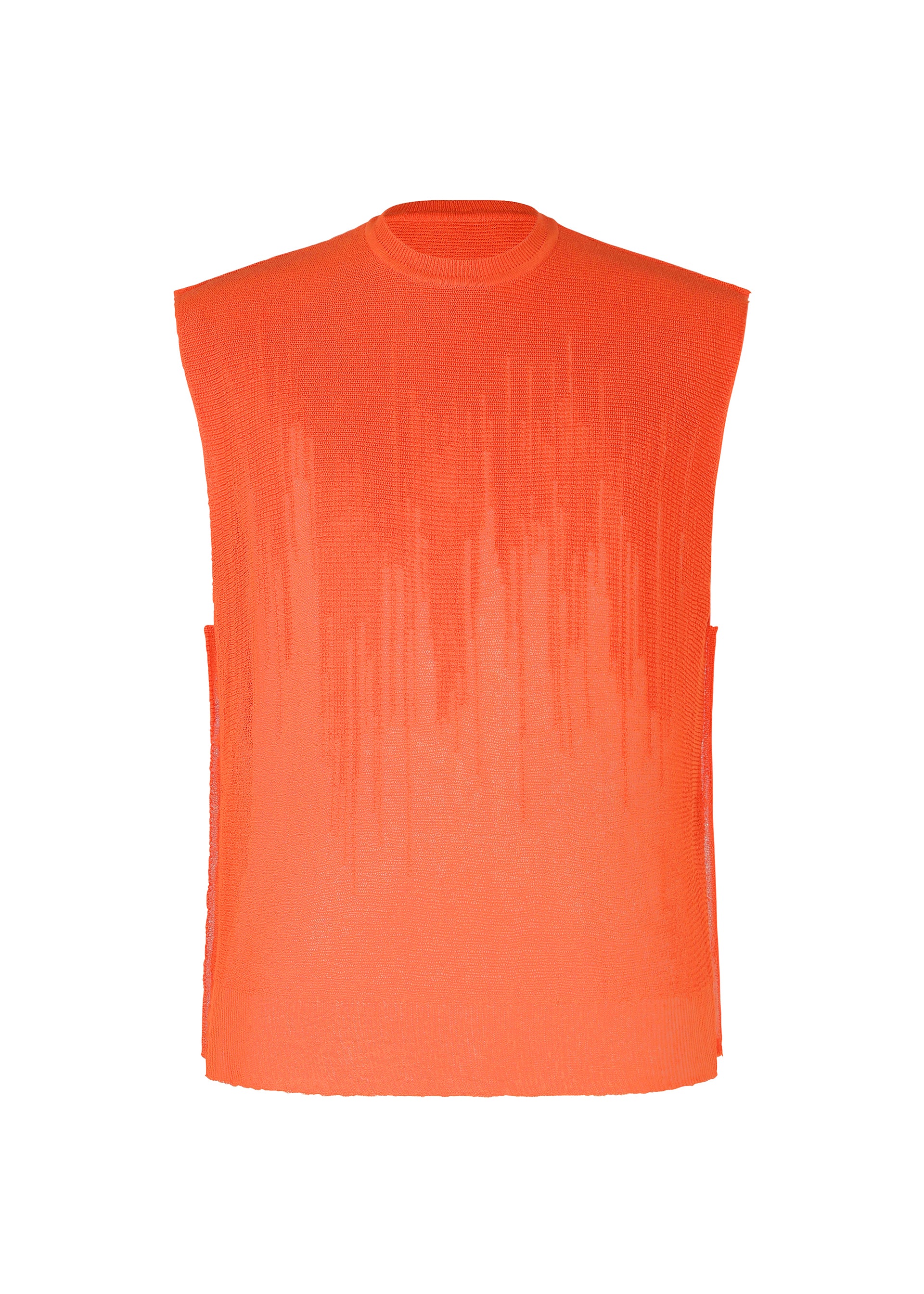 BRUSH CLOSE-UP KNIT、メンズ_ニット、オレンジ