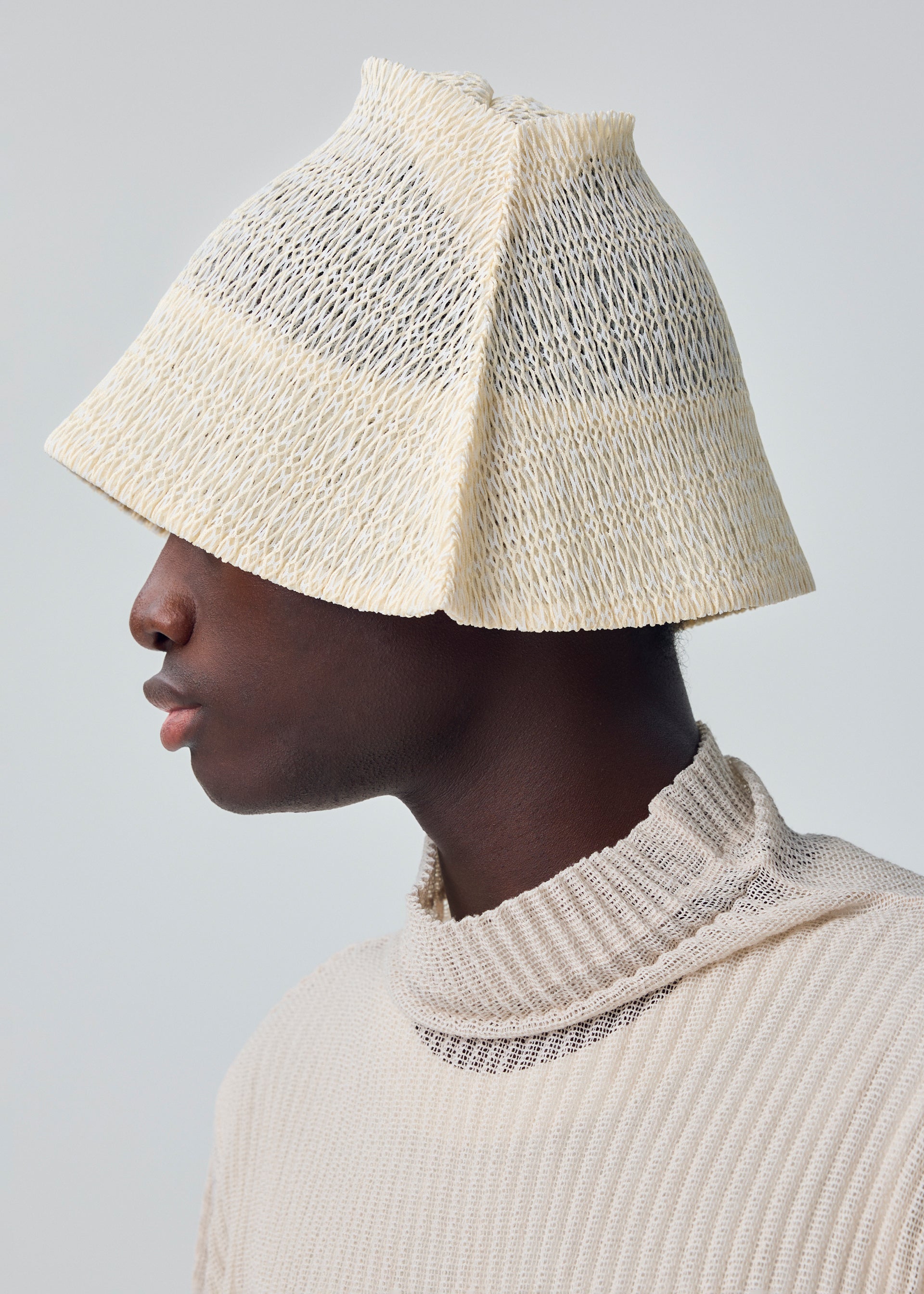 MESH PLEATS HAT、アクセサリー&その他_帽子、着用画像2
