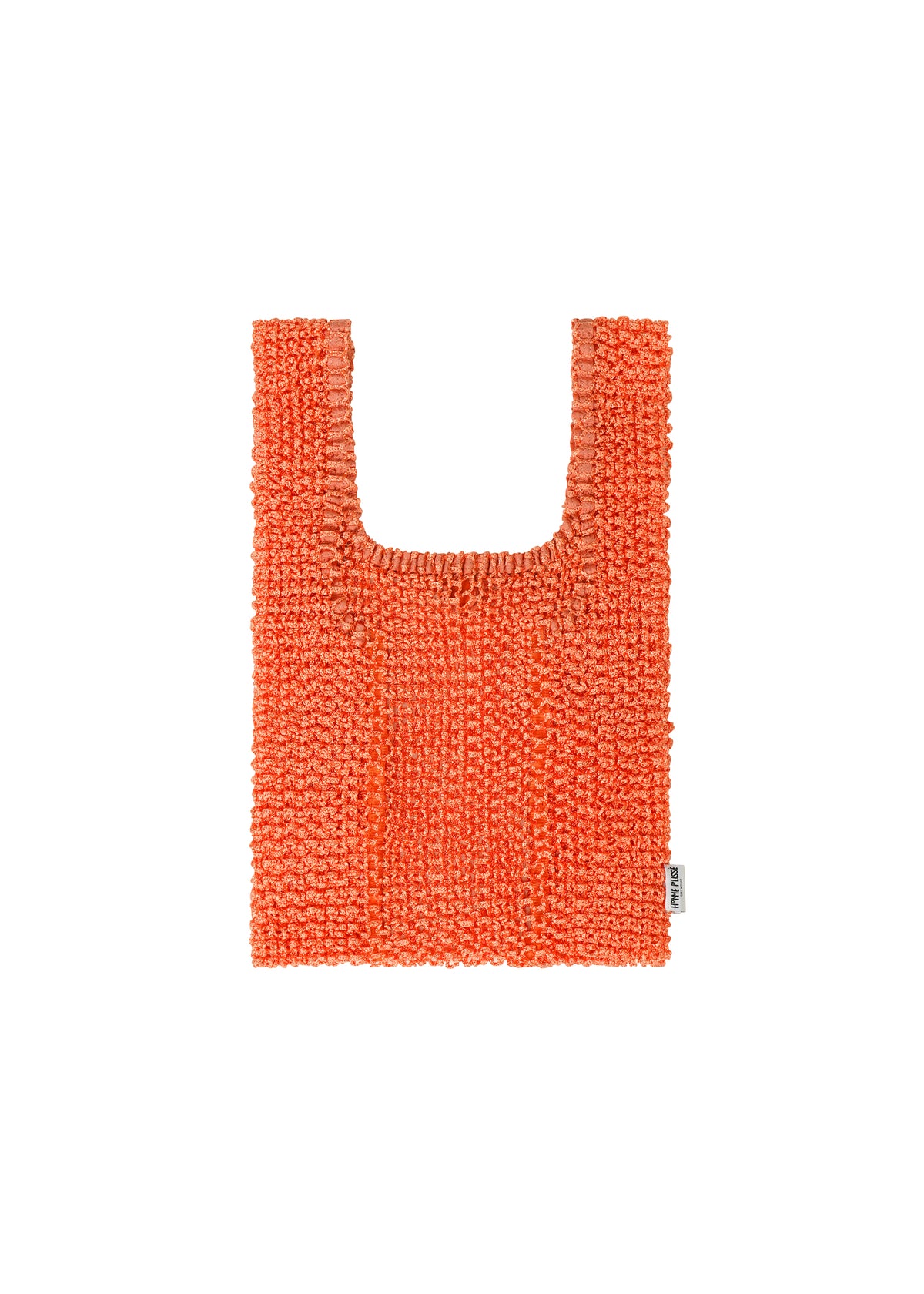 MESH PLEATS BAG、バッグ&財布_ハンドバッグ、オレンジ