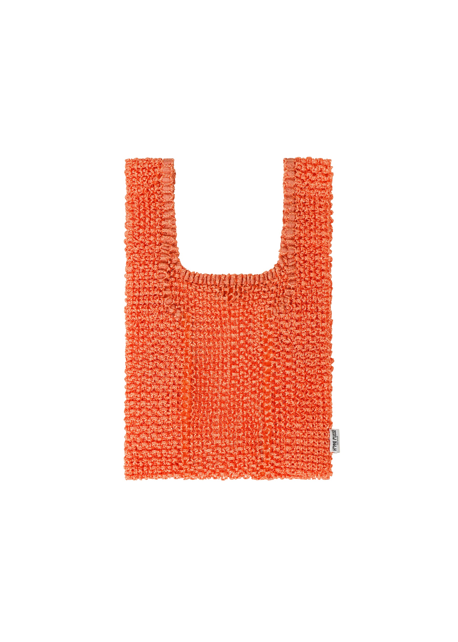 MESH PLEATS BAG、バッグ&財布_ハンドバッグ、オレンジ