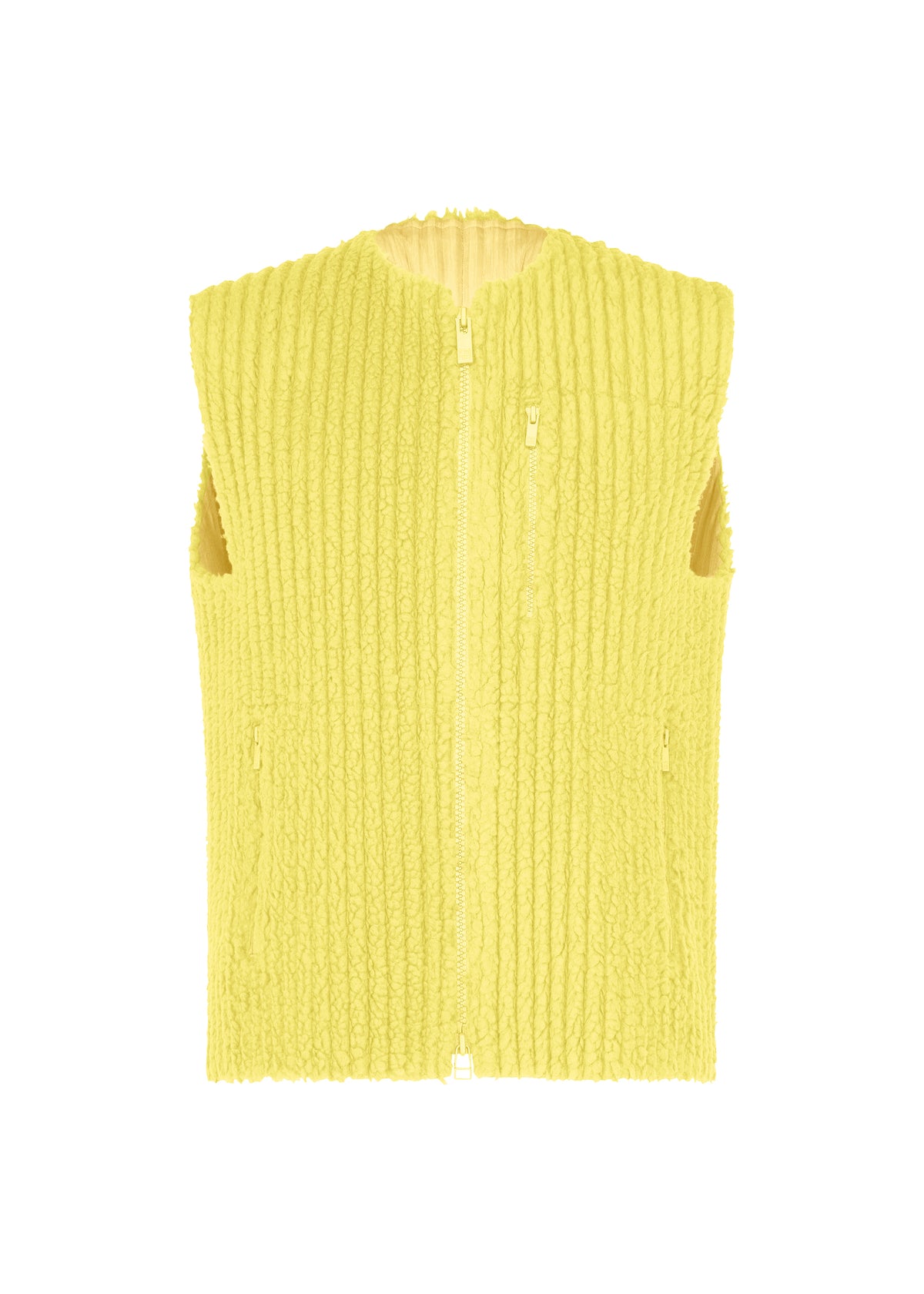 FLEECE PLEATS、メンズ_トップス_ベスト、イエロー
