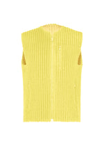 FLEECE PLEATS、メンズ_トップス_ベスト、イエロー
