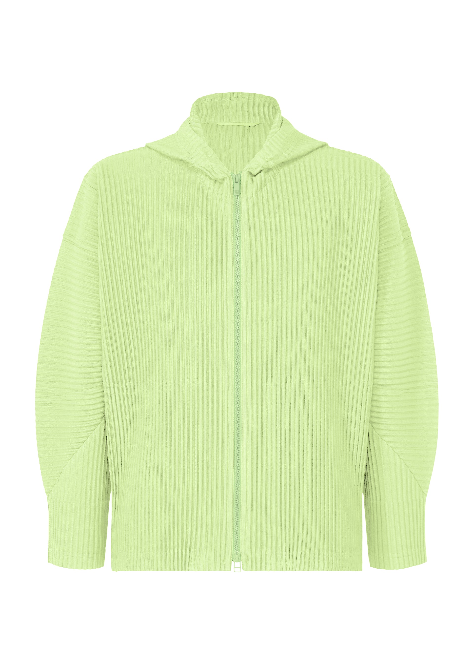 美品【me ISSEY MIYAKE】長袖　ジップアップトップス　グリーン系 美品【me ISSEY MIYAKE】長袖 ジップアップトップス グリーン系