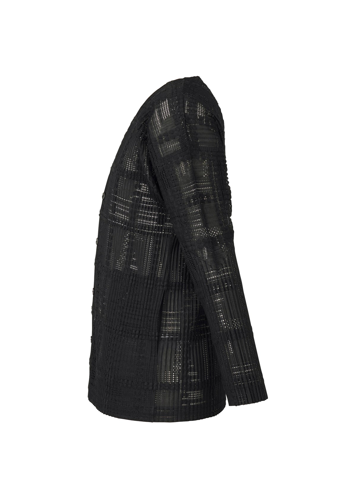 LACE GRID PLEATS、メンズ_トップス_カーディガン、ディテール画像2