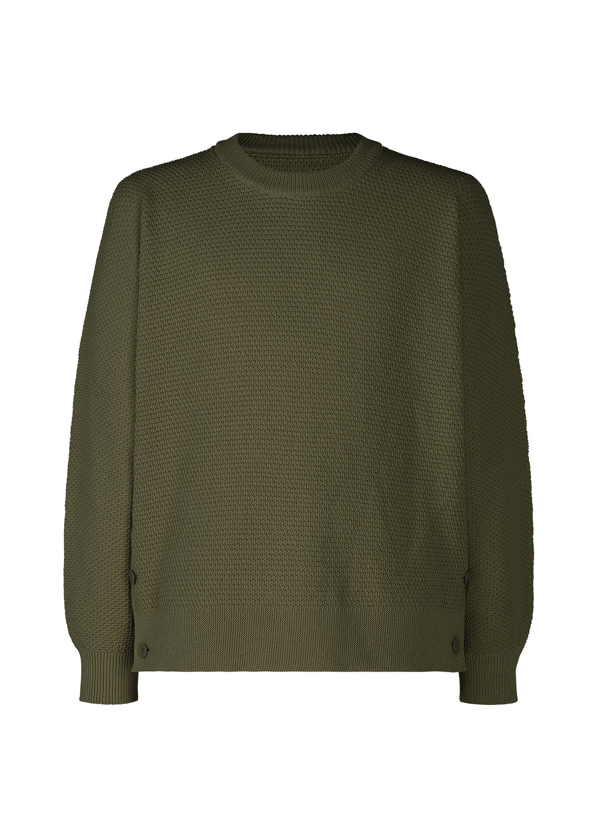 RUSTIC KNIT、メンズ_ニット、カーキ