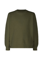 RUSTIC KNIT、メンズ_ニット、カーキ
