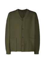 RUSTIC KNIT、メンズ_ニット、カーキ