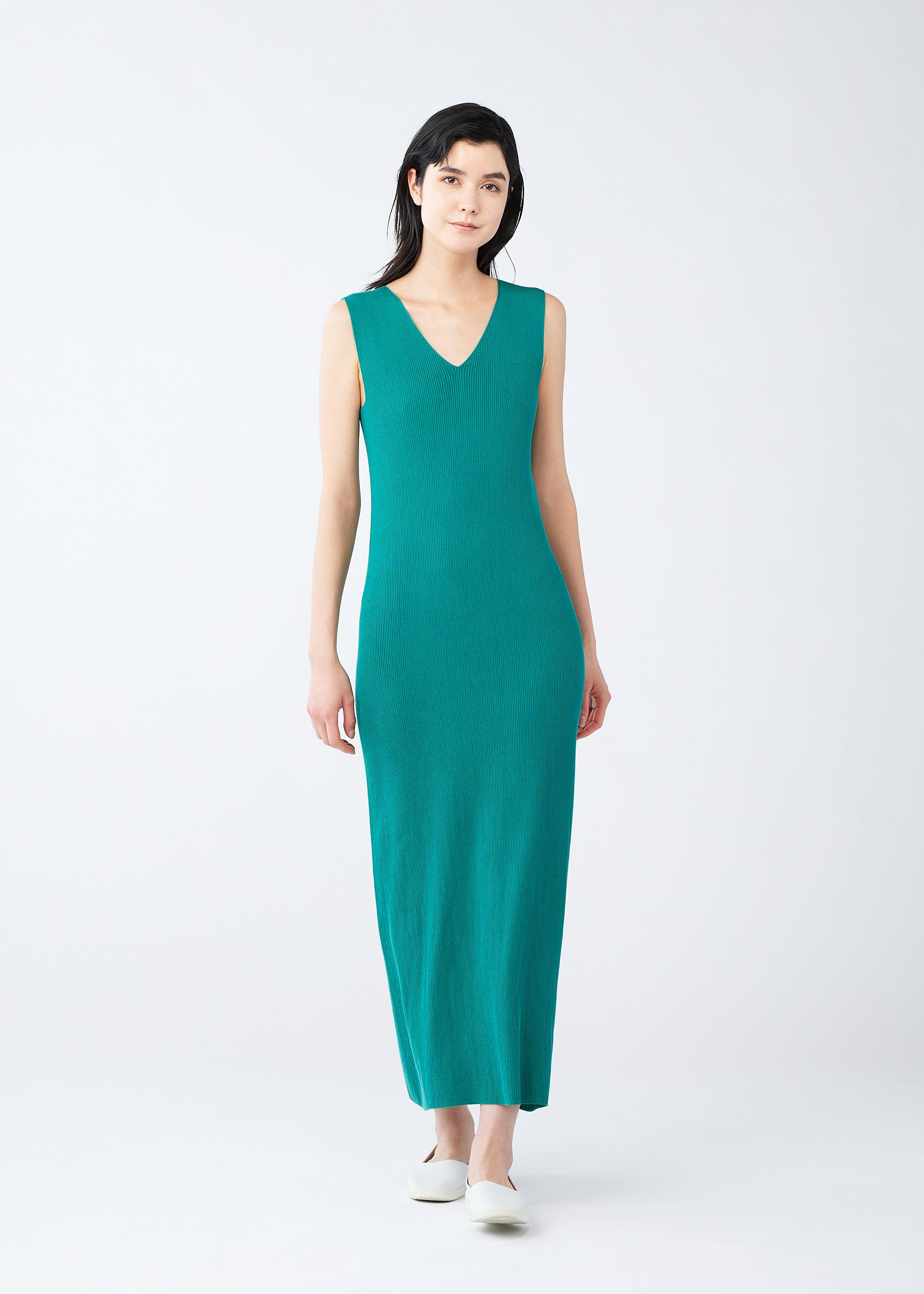 FLAT RIB KNIT、ウィメンズ_ワンピース、着用画像1
