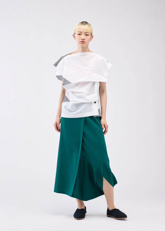 FOLD RAMIE PRINT、ウィメンズ_トップス_トップ、着用画像1