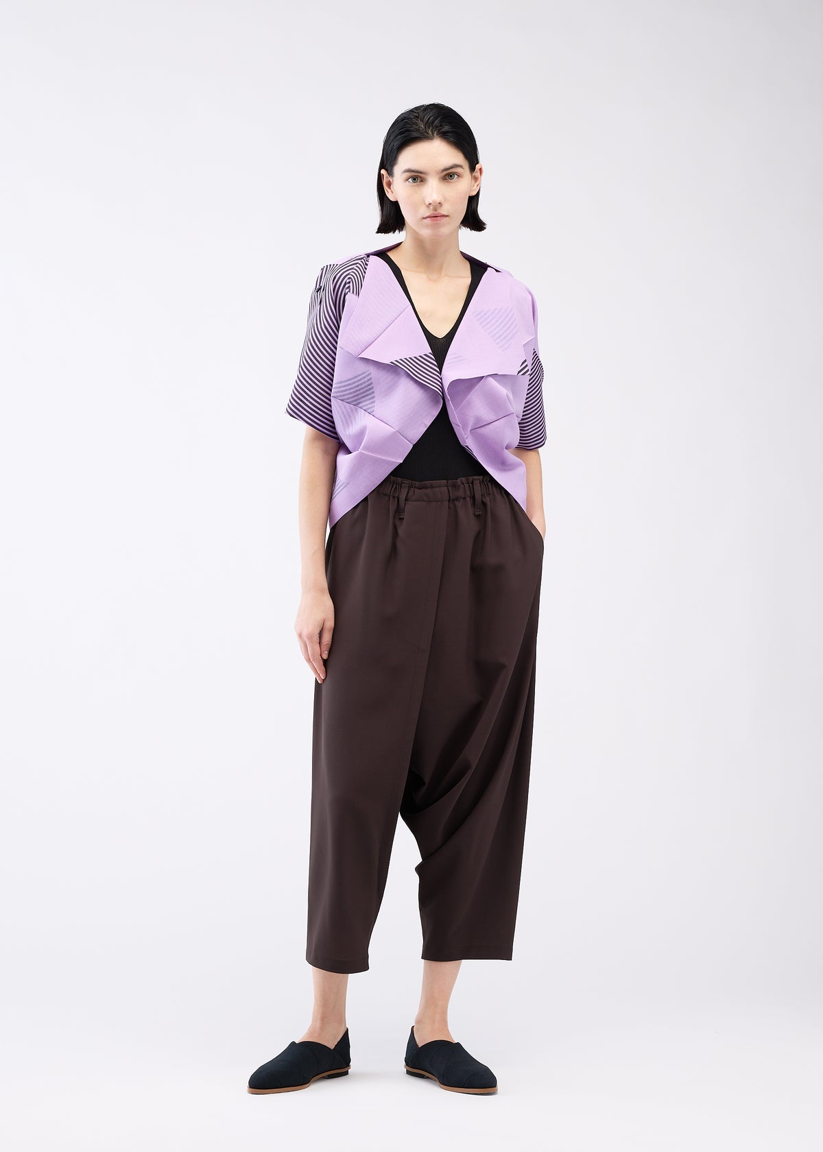 FOLD RAMIE PRINT、ウィメンズ_トップス_シャツ、着用画像1