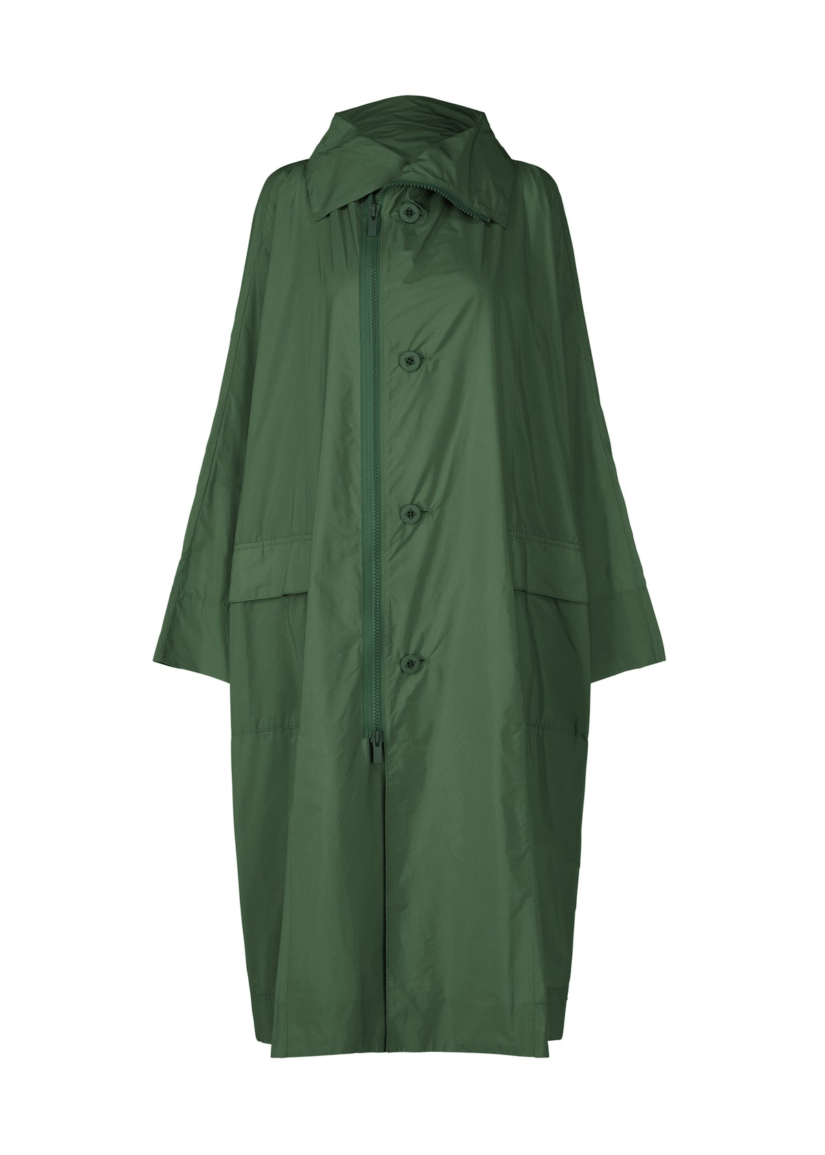 FLAT WIND COAT、ウィメンズ_ジャケット&コート_コート、グリーン