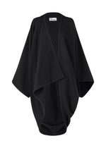 DRAPE COAT、ウィメンズ_ジャケット&コート_コート、ブラック