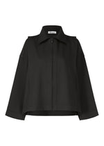 WOOL LIKE FLAT TUCK、ウィメンズ_ジャケット&コート_ジャケット＆ブルゾン、ブラック