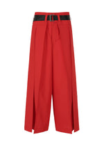 FLAT SIDE FOLD、ウィメンズ_パンツ、レッド