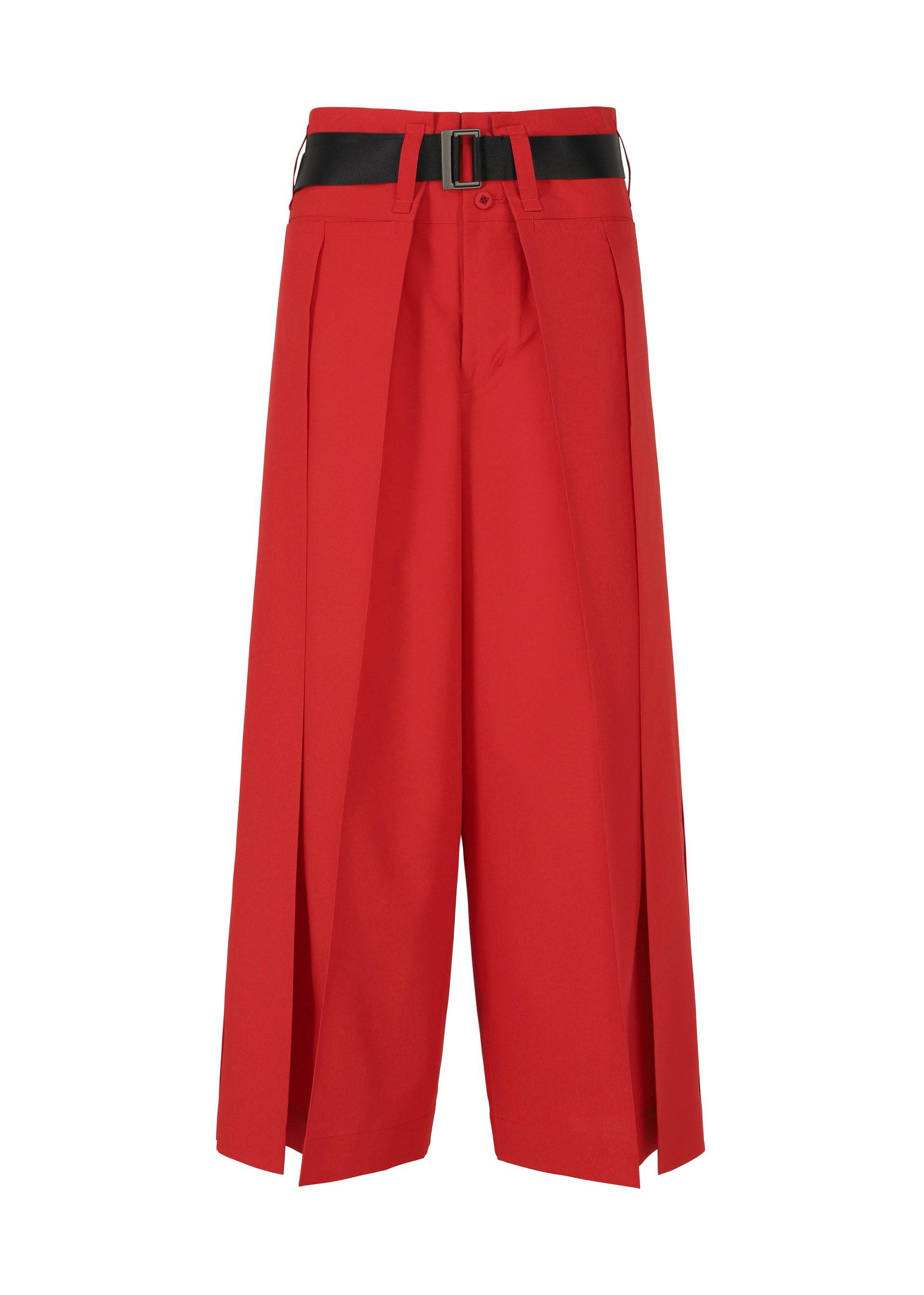 FLAT SIDE FOLD、ウィメンズ_パンツ、レッド