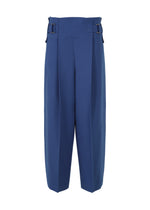 WOOL LIKE FLAT TUCK、ウィメンズ_パンツ、ブルー