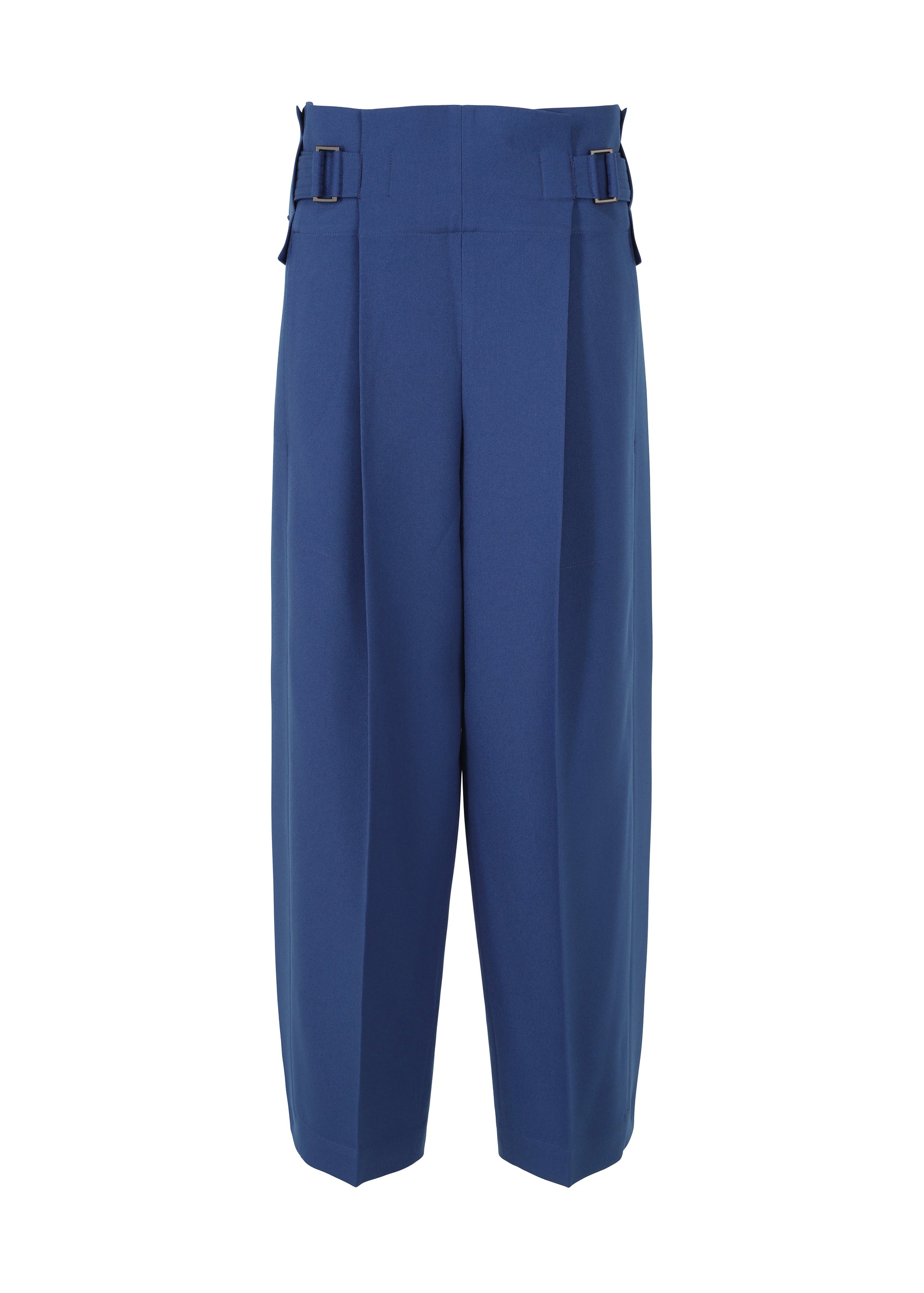 WOOL LIKE FLAT TUCK、ウィメンズ_パンツ、ブルー