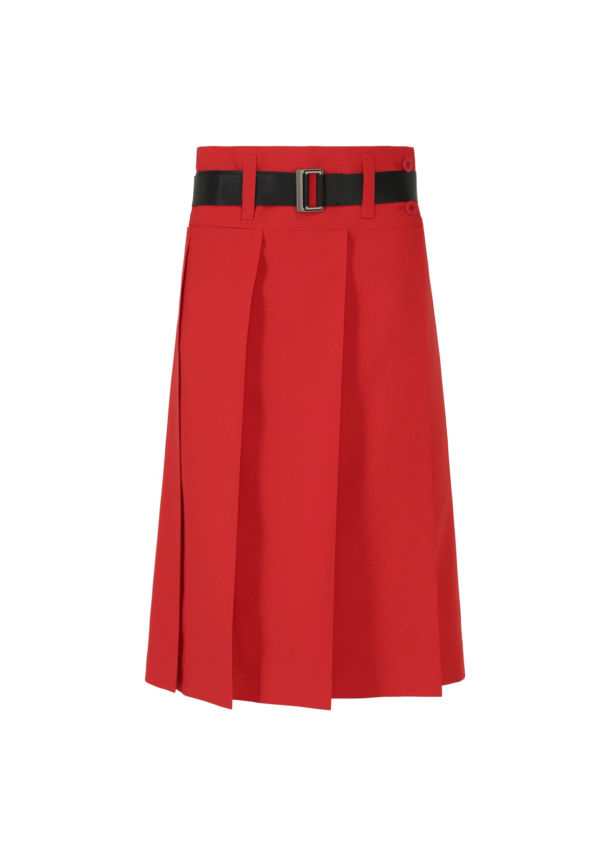 FLAT SIDE FOLD、ウィメンズ_スカート、レッド