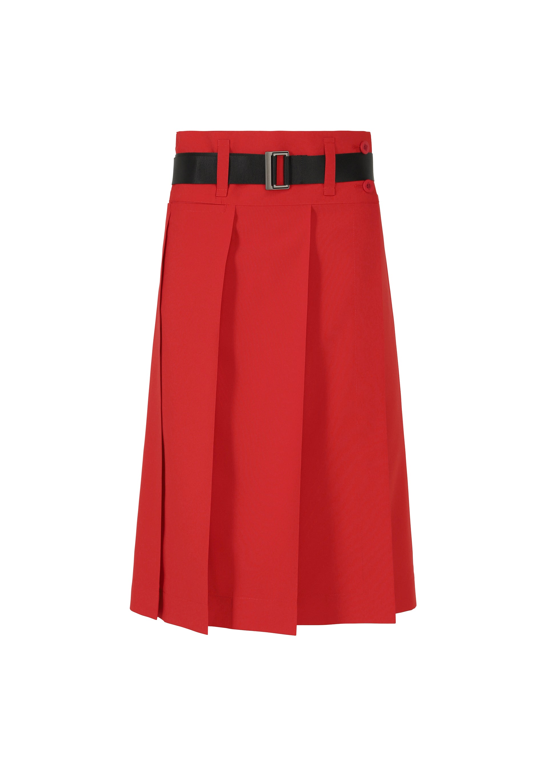 FLAT SIDE FOLD、ウィメンズ_スカート、レッド