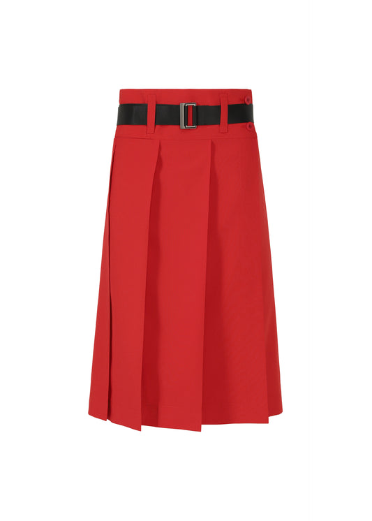 FLAT SIDE FOLD、ウィメンズ_スカート、レッド