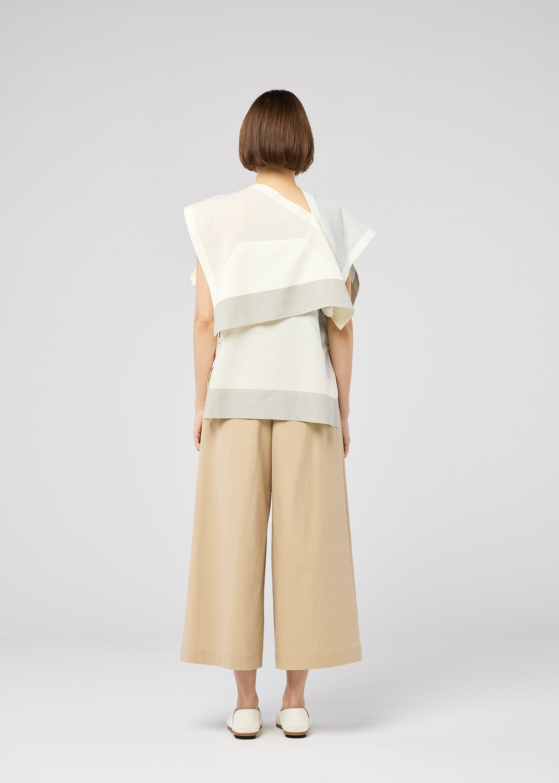FOLD RAMIE PRINT、ウィメンズ_トップス_トップ、着用画像3