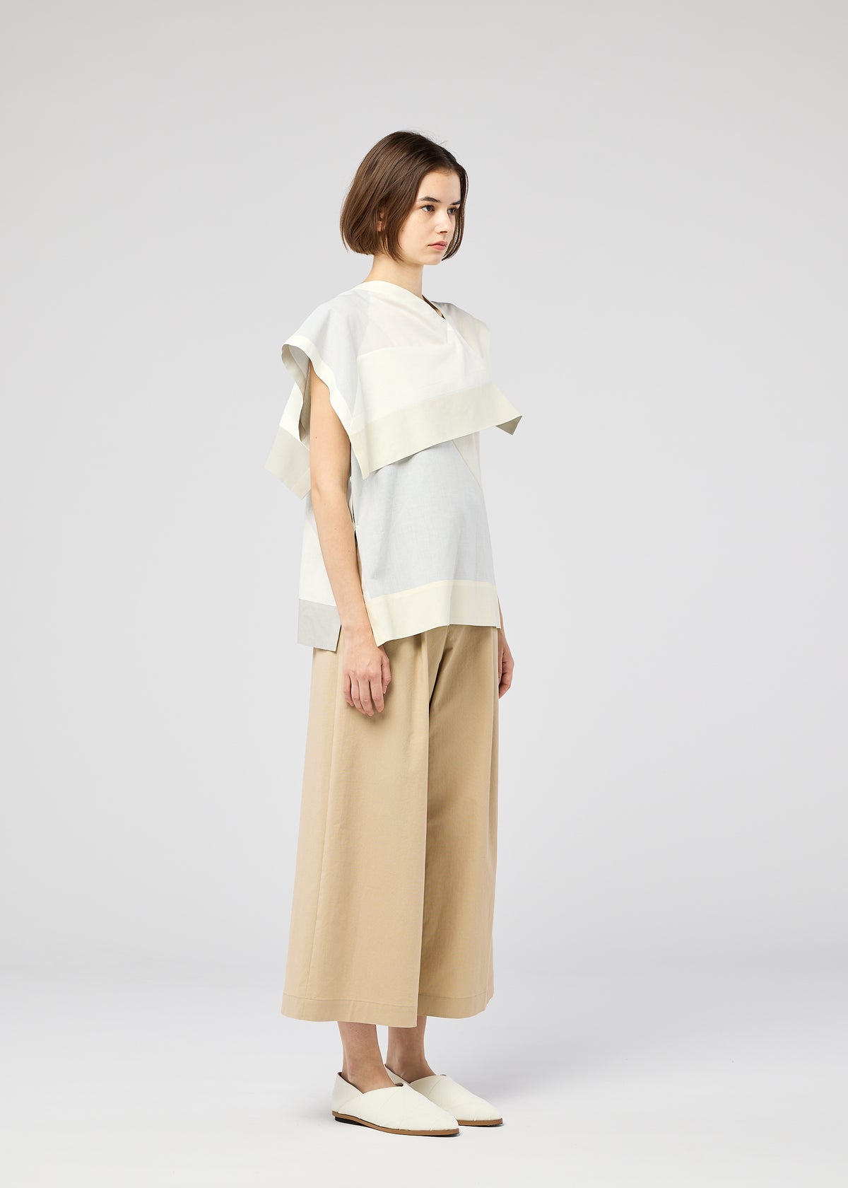 FOLD RAMIE PRINT、ウィメンズ_トップス_トップ、着用画像4